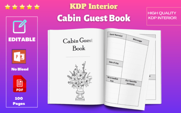 Cabin Guest Book: The KDP Interior for Vacation Rentals