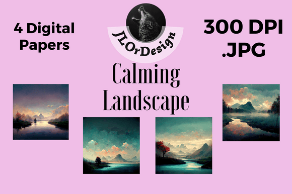 Calming Scenery Landscape Digital Papers