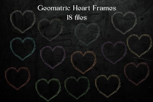 Colorful Heart Shaped Gold Frames: A Designer's Playful Asset