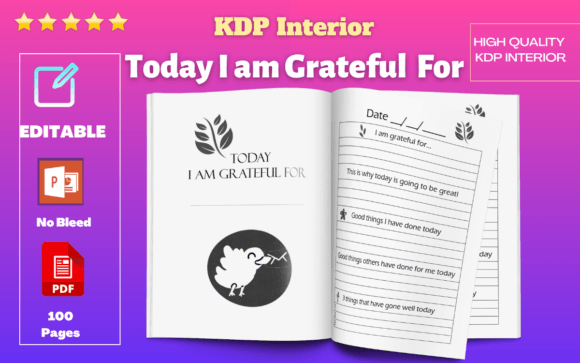 Daily Gratitude Journal for Kids: A Modern KDP Design
