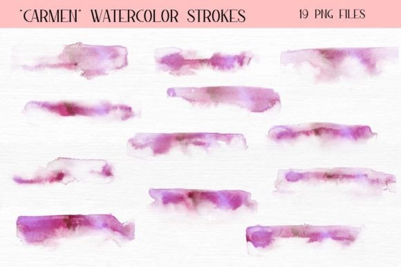 Exploring Pink and Red Watercolor Paint Strokes for Designers
