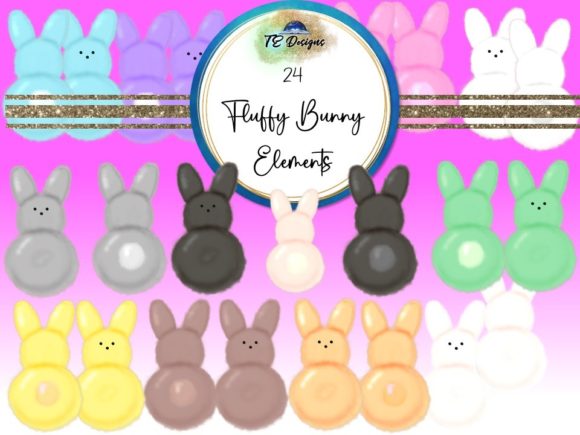 Fluffy Bunny Easter Clipart: Adorable Design Elements for Spring