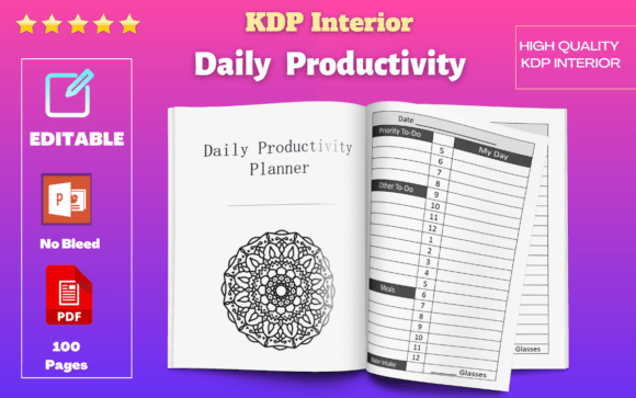 Master Your Day with the Editable Daily Productivity Planner