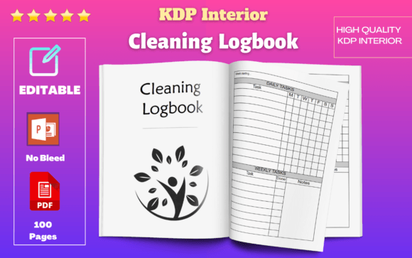 Master Your Home with the Cleaning Log Book KDP Interior