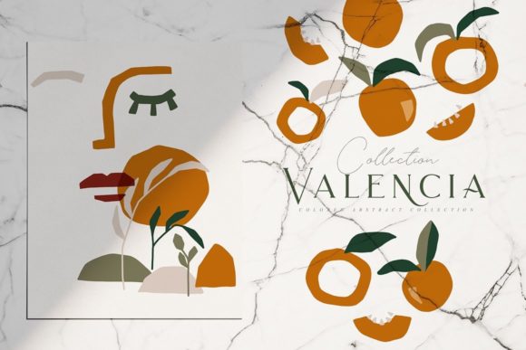 Valencia Collection: Bright Hand-Drawn Florals for Design