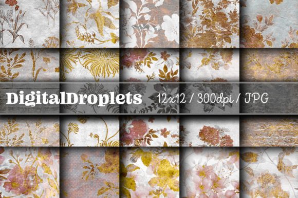 Vintage Gilded Flowers Vol. 1: A Designer's Secret Weapon for Timeless Projects